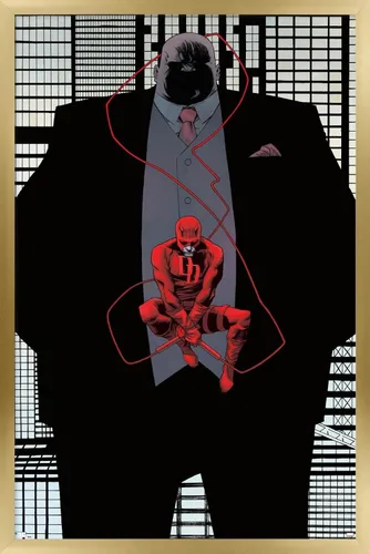Miniatura 16 de Trends International Marvel Comics Daredevil - Póster de pared Kingpin Shadow, 22.4 pulgadas de largo x 14.7 pulgadas, versión enmarcada en bronce