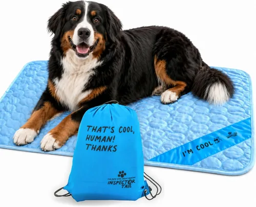 Miniatura 10 de INSPECTOR TAIL Tapete de enfriamiento automático para perro + bolsa de cuerda gratis/almohadilla suave lavable y portátil para mascotas