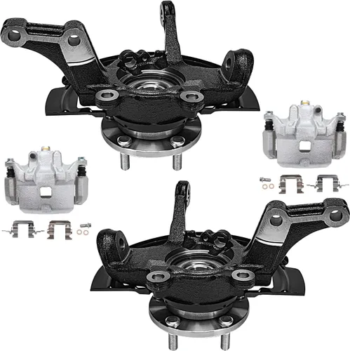Miniatura 18 de Detroit Axle - Nudos de dirección delanteros de 2.5L de 2 piezas para Toyota 12-17 Camry, 2 nudos de dirección y conjunto de rodamiento de rueda