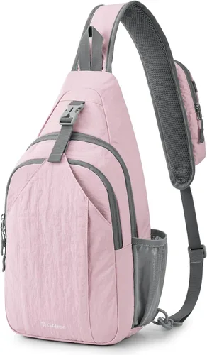 Miniatura 17 de G4Free Bolsa Bandolera con Bloqueo RFID Mochila Bandolera Cruzada Bolsa de Pecho Mochila de Día para Senderismo Viaje (Negro)