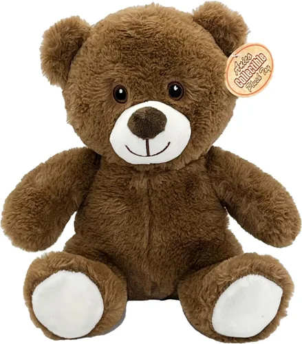 Anico - Peluche beige de 10" con ojos bordados | Suave animal de peluche, perfecto como peluche para bebés, niños pequeños y niños | Peluche de