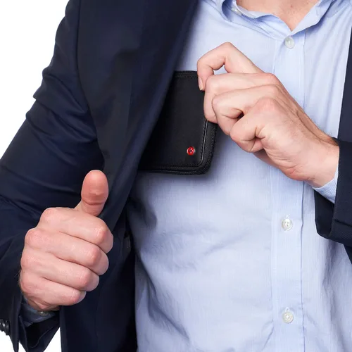 Miniatura 13 de Alpine Swiss Logan - Cartera plegable con cremallera para hombres o mujeres, caja fuerte RFID, viene en una caja de regalo