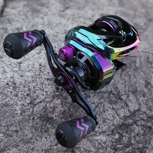 Miniatura 6 de Sougayilang Carretes de Baitcasting - Carrete de Pesca Colorido, Relaciones de Engranajes 8.0:1/7.3:1, 9+1 BB, Sistema de Frenado Magnético B-zurdo