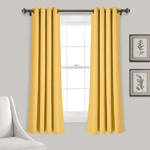 Miniatura 35 de Lush Decor Paneles de cortina opacas con aislamiento y ojales, par, 52 pulgadas de ancho x 84 pulgadas de largo, neutro, diseño clásico moderno