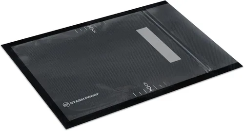 Miniatura 8 de Bolsas de polietileno de almacenamiento resistentes con cierre al vacío de 7 x 11 pulgadas (negro y transparente) (100 unidades) sin BPA de 5.5 mil