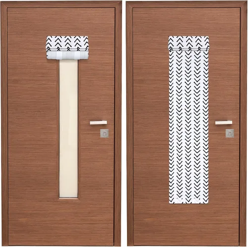 Miniatura 12 de Leinuosen 2 piezas cortinas cubiertas para puerta y ventana de aula, cortinas opacas de bloqueo para puertas de vidrio, cobertura de ventanas