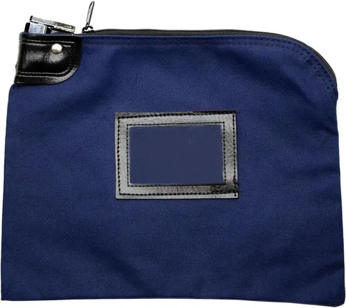 Miniatura 15 de Bolsa de banco con bloqueo de lona con llave de seguridad (negro)