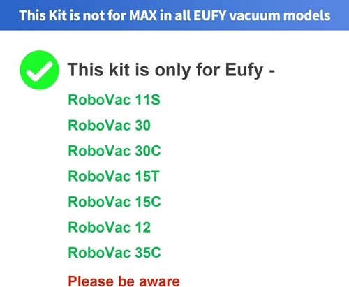 Miniatura 2 de Piezas de repuesto compatibles con Eufy RoboVac 11S, RoboVac 30, RoboVac 30C, RoboVac 15C, RoboVac 15T, RoboVac 12, RoboVac 35C Accesorio Filtros