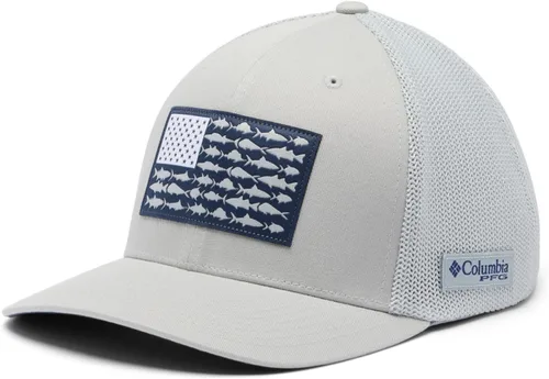 Miniatura 790 de Columbia - Gorra de malla con bandera con árboles unisex para adultos, corona alta