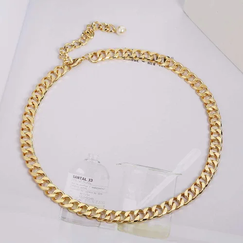 Miniatura 5 de LILILIEWHTE - Collar de cadena gruesa para mujer collar de cadena gruesa collares de moda cadena de eslabones de Cable gargantilla collares