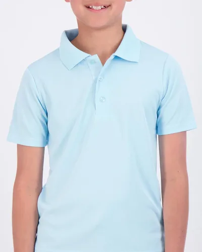 Miniatura 3 de Real Essentials Paquete de 3 Polo de manga corta para niño, uniforme escolar, rendimiento activo, golf (de 4 a 16 años)