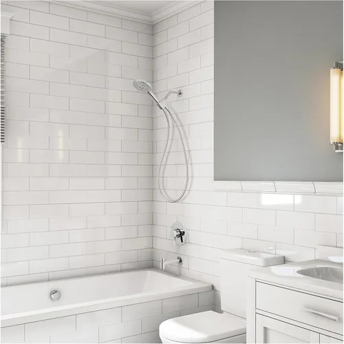 Miniatura 2 de hansgrohe Raindance Select S 04913000 - Juego de cabezal de ducha de mano ajustable de 5 pulgadas, moderno, 3 pulverizadores para lluvia, completo