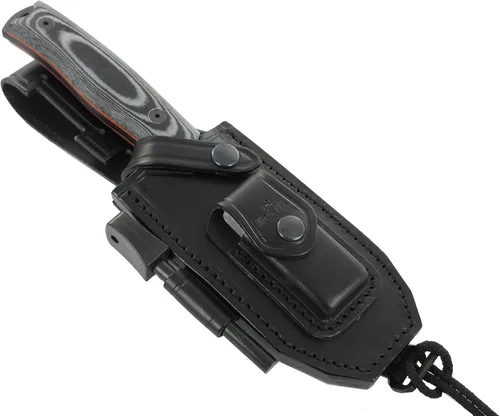 Miniatura 3 de JEO-TEC Nº21 Bushcraft Survival Hunting Cuchillo de hoja fija - BOHLER N690C Acero Inoxidable, Funda Multiposicionada - Hecho a Mano BLACK MIKARTA