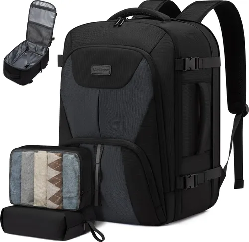 Miniatura 14 de LOVEVOOK Peersonal - Mochila de viaje extra grande de 40 L, bolsa de artículos Peersonal aprobada por vuelo, resistente al agua, mochila de 17 Azul