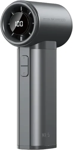 Miniatura 19 de Ventilador turbo portátil de mano, mini ventilador personal ajustable, funciona con batería recargable USB-C, pantalla digital, ultra silencioso