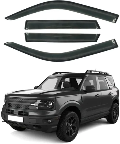 Miniatura 43 de 4 piezas de protectores de lluvia para ventanas y deflectores de viento para Honda Civic de 4 puertas sedán, 1996-2000, para montaje exterior