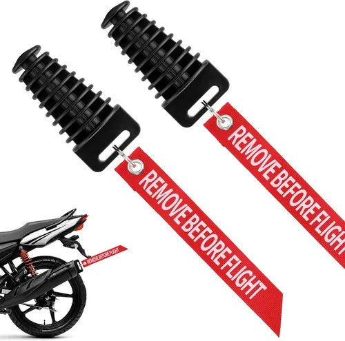 Miniatura 9 de Hoedia - Tapón de lavado de escape para silenciador, paquete de 2 tapones de lavado con 2 serpentinas, se adapta a la mayoría de motocicletas de 2