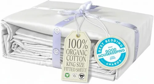 Miniatura 32 de Delilah Home Juego de sábanas de 300 hilos 100 % algodón orgánico, verificado por GOTS y Vegan.org, ropa de cama de satén de 300 hilos,