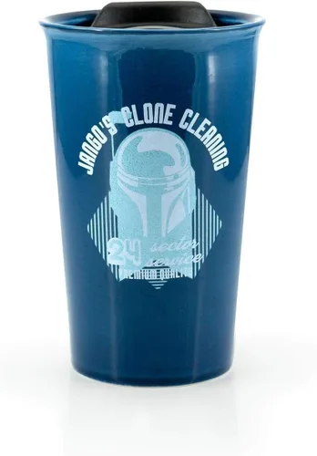 Se7en20 Star Wars Jango Fett Taza de café | Taza coleccionable de Star Wars de estilo retro | Taza de cerámica con capacidad para 12 onzas