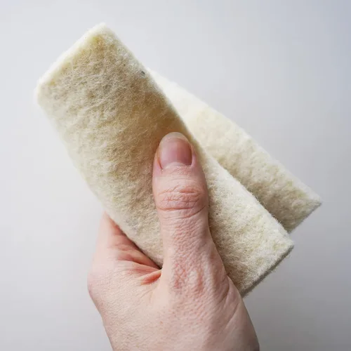 Miniatura 8 de Paquete de 2 esponjas de lana, respetuosas con el medio ambiente, de larga duración y compostables, perfectas para platos, cara, cuerpo y superficies