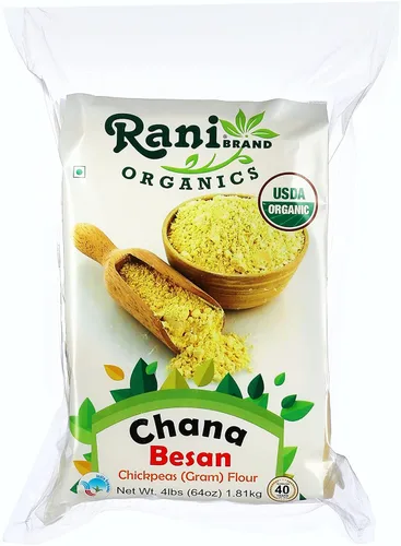 Miniatura 11 de Rani Chana Besan (harina de garbanzos, gramo) 400 onzas (25 libras) caja a granel de 25.0 lbs ~ Todo natural Vegano Apto para gluten Sin OMG