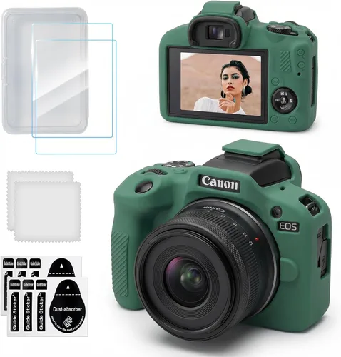 Miniatura 12 de Funda para cámara Canon EOS R100, funda protectora de silicona suave con protector de pantalla Accesorios para Canon R100, antiarañazos, goma ligera