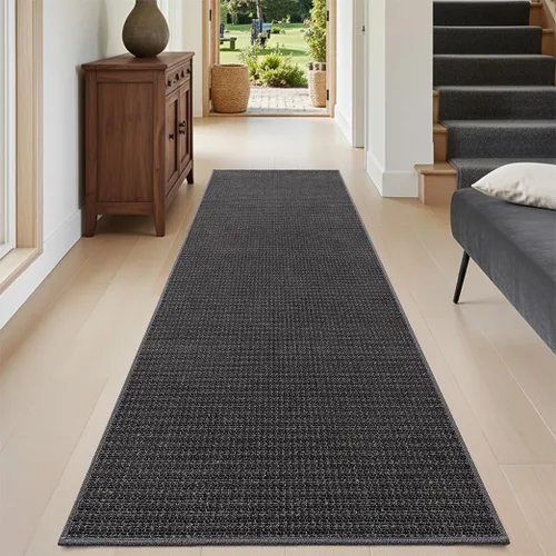 Miniatura 23 de DEXI Tapete para puerta delantera, 17 x 30 pulgadas, parte trasera de goma antideslizante, tapete de bajo perfil absorbente para la entrada
