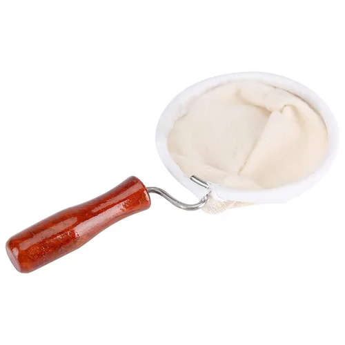 Miniatura 7 de Filtro de café, "tela de franela lavable reutilizable hecha a mano filtro de café colador con mango de madera para café de goteo a mano, tela se