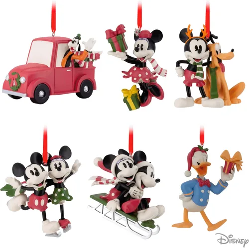 Miniatura 6 de Hallmark Disney - Juego de 6 adornos navideños de Mickey Mouse y sus amigos
