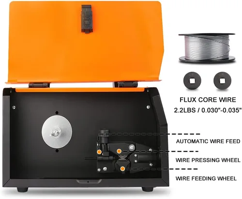 Miniatura 2 de ETOSHA Soldador MIG de 140 amperios, soldador de núcleo de flujo AC 110 V sin gas con inversor IGBT, soldadores automáticos de alimentación