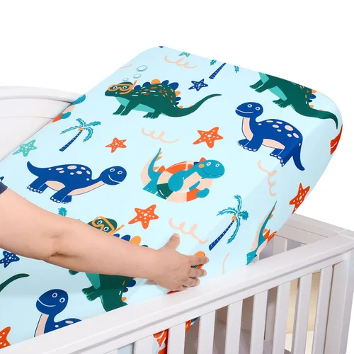 Miniatura 13 de UOMNY Sábana de Cuna Blanca Sábanas Ajustables para Cuna Sábana de Bebé para Colchones Estándar de Cuna y Niños Pequeños Sábana de Ropa de Cama