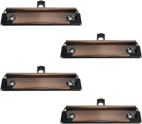 Miniatura 8 de 4 clips para portapapeles de 4.72 pulgadas de metal con agarre de goma y agujero para colgar para crear portapapeles de perfil bajo, tablero