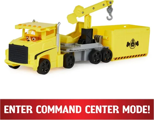 Miniatura 3 de PAW Patrol, Camiones transformables de Rubble de Big Truck Pup con figura de acción coleccionable, juguetes para niños mayores de 3 años Escombros