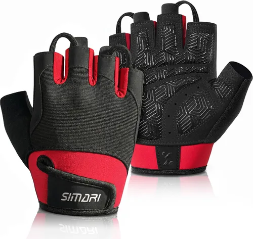 Miniatura 8 de SIMARI Guantes transpirables de entrenamiento para hombres y mujeres, guantes de levantamiento de pesas con acolchado, agarre, protección completa