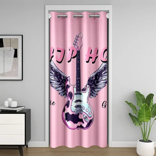 Miniatura 18 de Castle Fairy Cowboy Boots Door Curtain for Doorways Privacy Bohemia Musical Guitar Doorway Curtain Western Rustic Cowgirl All Season Blackout