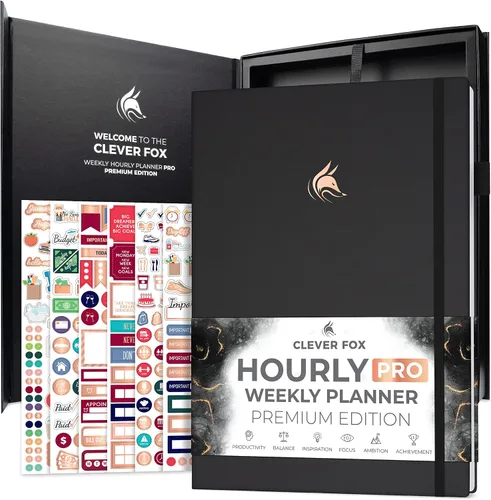 Miniatura 9 de Clever Fox Planificador por Horas Pro Premium – Planificador de Horarios Sin Fecha con Espacios de Tiempo Diarios – Cuaderno Organizador Personal