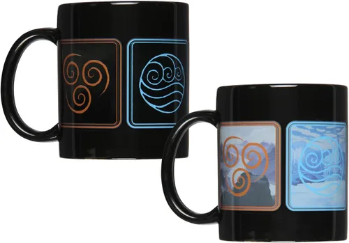 Avatar The Last Airbender Nation Emblems Heat Reactive Color Changing Tea Coffee Mug Cup Cup Cup