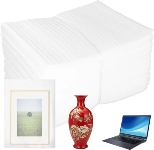 Miniatura 15 de Bolsas de espuma acolchada de 8'' x 10'', 50 piezas de suministros de amortiguación para mudanzas, bolsas de espuma que protegen artículos frágiles