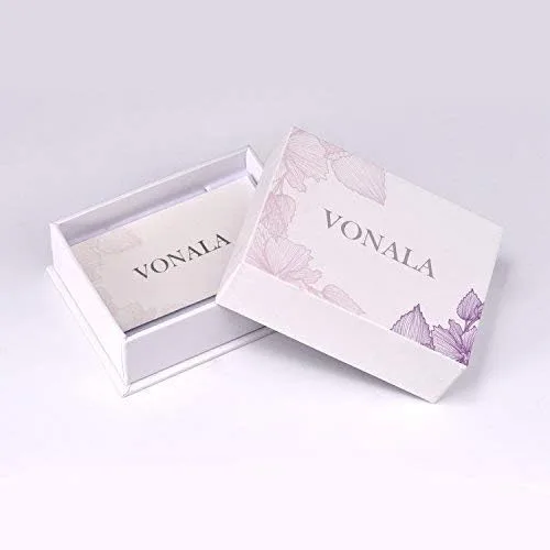 Miniatura 7 de VONALA Bonitos aretes de aro de plata de ley 925, regalos de cumpleaños para mujeres y niñas