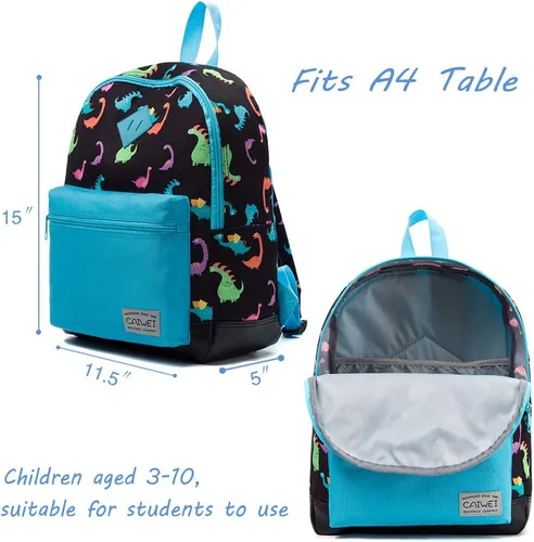 Miniatura 3 de Mochila escolar unisex mochila preescolar clásica para niño y niña, DinosauriosAzul, Mochila clásica para niños