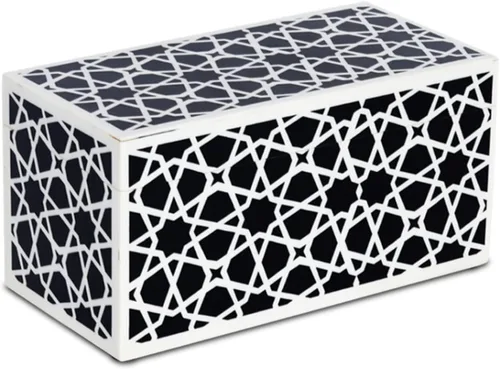 Miniatura 12 de Handicrafts Home Caja de recuerdo decorativa de 8 x 5 – Pequeña caja organizadora con tapa, almacenamiento decorativo Boho, caja de memoria retro