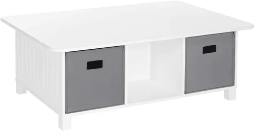 Miniatura 10 de RiverRidge Home RiverRidge - Mesa de actividades, color blanco con cubos de coral