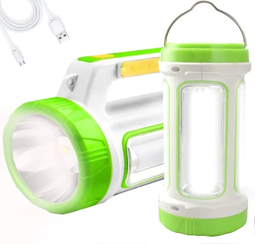 Miniatura 9 de Foco LED solar recargable, súper brillante 13000 lúmenes, reflector LED de mano, linterna de campamento multifunción, 6 modos de luz, IPX4 Negro