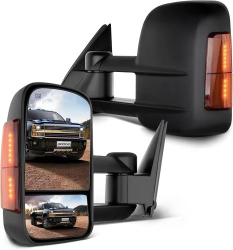 Miniatura 9 de SCITOO Espejos de remolque para Chevy Silverado 2014-2017 para GMC Sierra 1500 2015-2016 para Silverado para Sierra 2500HD 3500HD con control