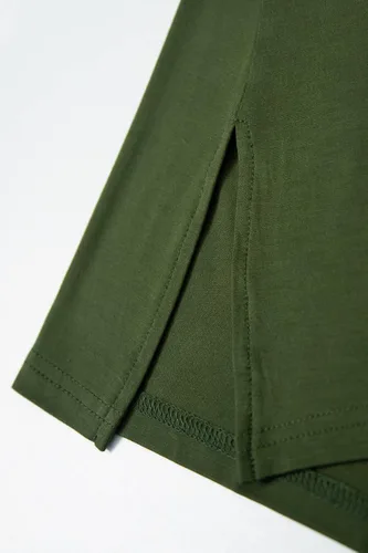 Miniatura 4 de Camisas de maternidad para mujer, manga corta, dobladillo dividido, ropa de embarazo