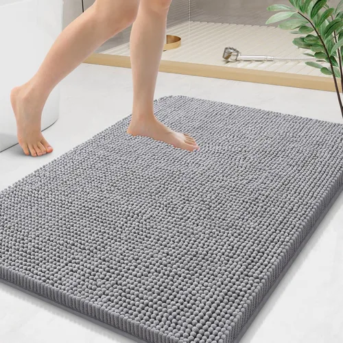 Miniatura 157 de Arotive Alfombras de baño de felpilla extrasuaves y absorbentes, de 24 x 16 pulgadas, lavables a máquina, parte trasera de goma antideslizante