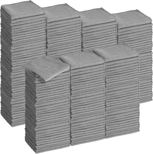 Miniatura 9 de Tenare Paquete de 100 paños de limpieza de microfibra de 12 x 12 pulgadas, trapos de limpieza reutilizables, toallas de microfibra a granel, paños