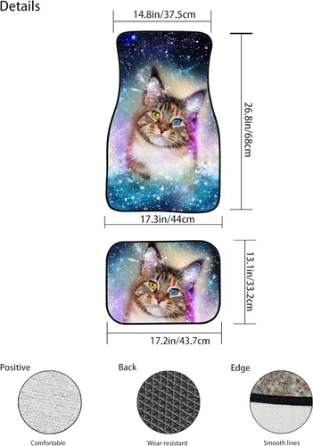 Miniatura 7 de Xhuibop Alfombrillas de automóvil con diseño de girasol, mariposa, elefante, para mujer, SUV, decoración interior de niña, camión, juego completo, 4