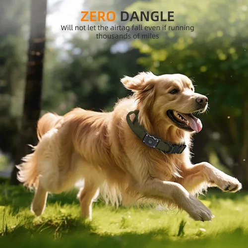 Miniatura 4 de Collar táctico para perro con AirTag, 100% impermeable, collares para perro Apple Air Tag integrados con soporte rígido de PC para AirTag, collar