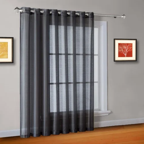 Miniatura 10 de Warm Home Designs Cortinas transparentes con ojales para habitación, cocina, habitación de los niños o sala de estar, 2 paneles con volados, de 54